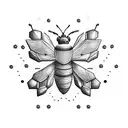 May bees honeycomb IT brain chip matrix tattoo design idea