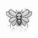 May bees honeycomb IT brain chip matrix tattoo design idea
