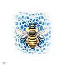 May bees honeycomb IT brain chip matrix tattoo design idea