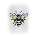 May bees honeycomb IT brain chip matrix tattoo design idea