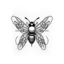 May bees honeycomb IT brain chip matrix tattoo design idea