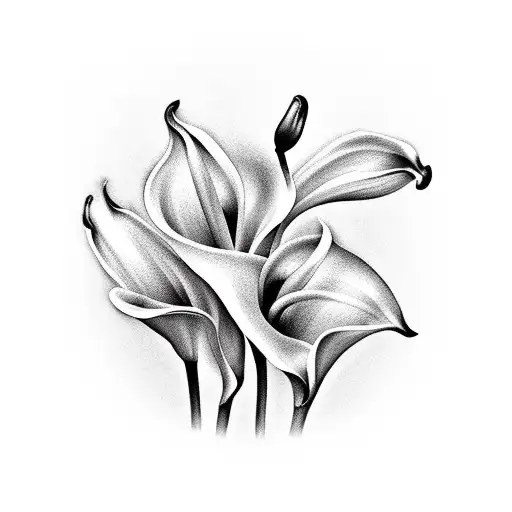 calla lillies tattoo design idea