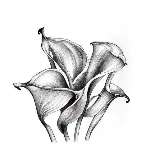 calla lillies tattoo design idea