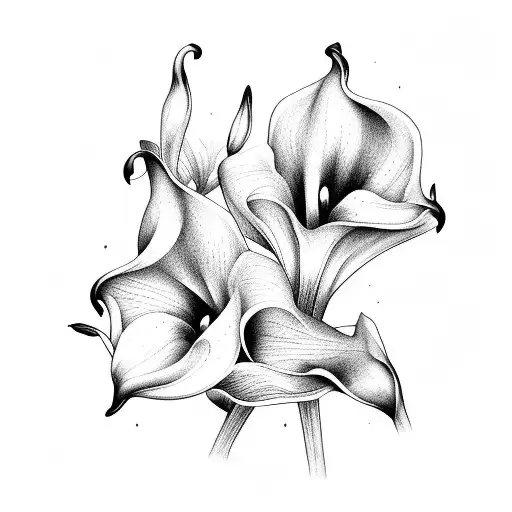 calla lillies tattoo design idea