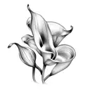 calla lillies tattoo design idea
