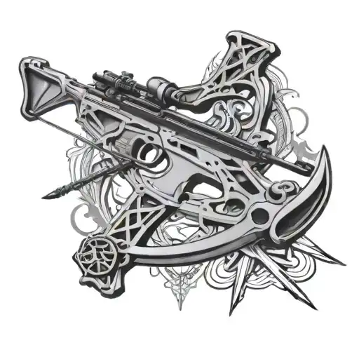 traxex crossbow tattoo design idea