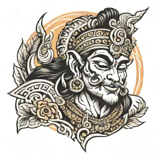 Shri ram  tattoo design idea