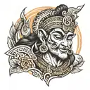 Shri ram  tattoo design idea