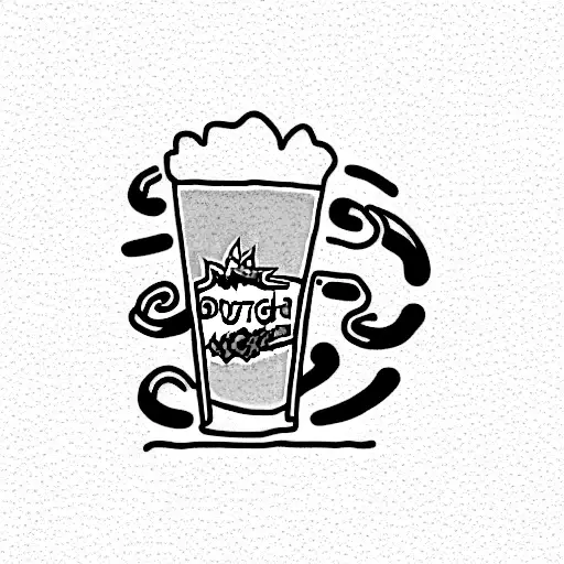 Dutch beer with Rick and Morty theme tattoo design idea