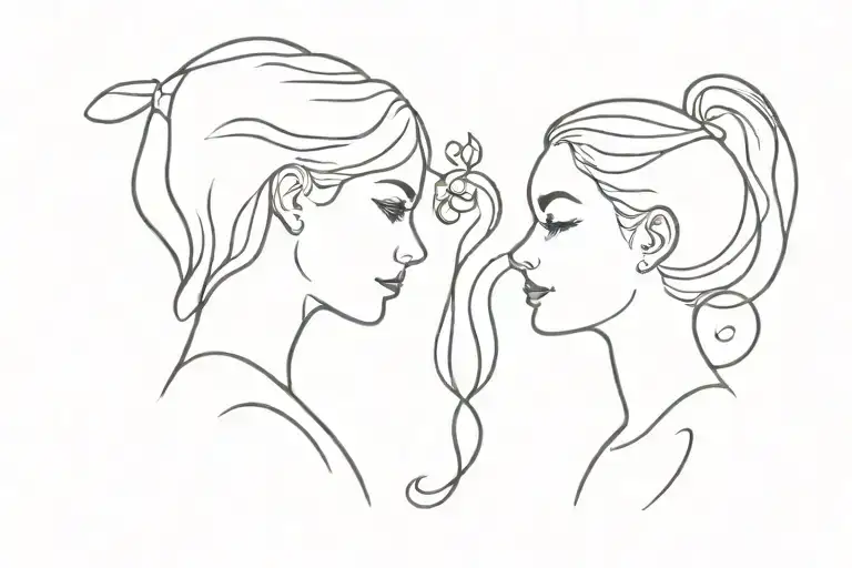Matching Sister Tattoo Design Idea tattoo design idea