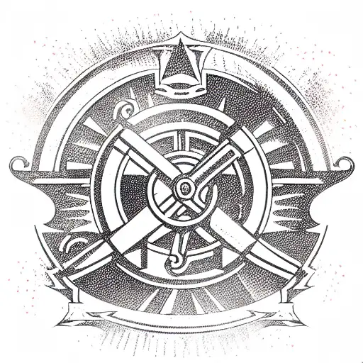 cannon, arsenal, text "victoria concordia crescit" tattoo design idea