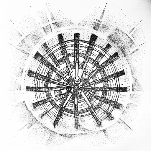 cannon, text "victoria concordia crescit" tattoo design idea