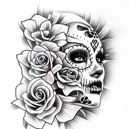 Catrina beautiful tattoo design idea