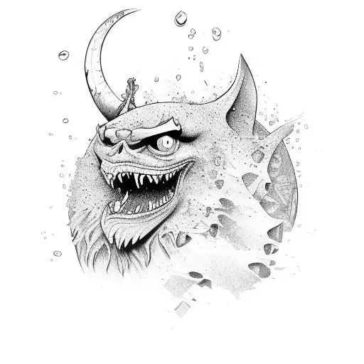 agua con un simbolo celta en medio tattoo design idea