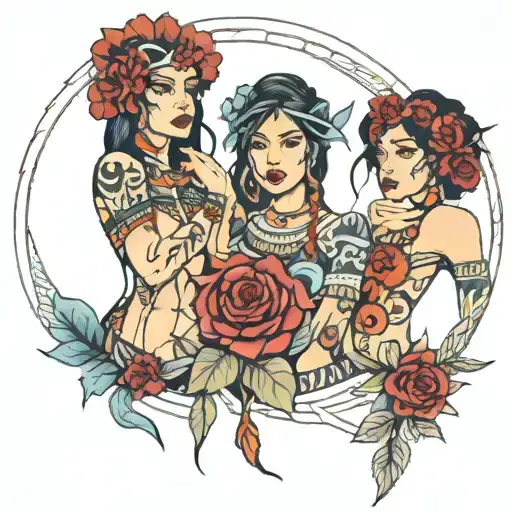 tribes three sisters, one dead tattoo design idea