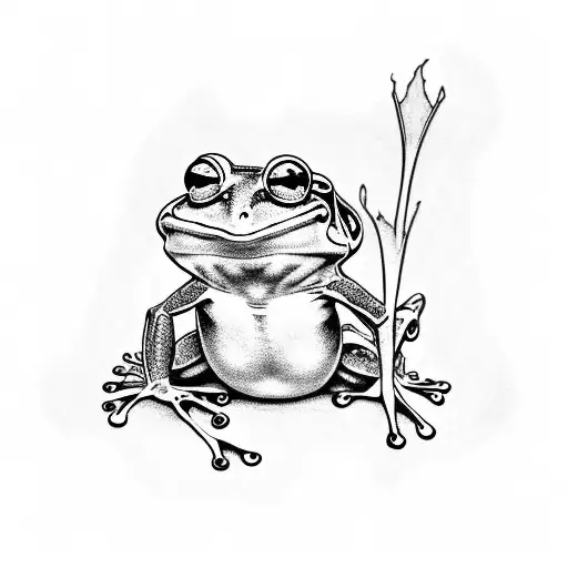 Frog wizard tattoo design idea