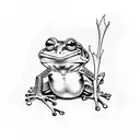 Frog wizard tattoo design idea