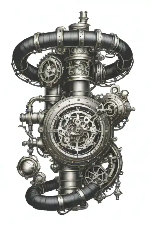 Alchemy steampunk inspired tattoo for a arm tattoo design idea