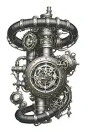 Alchemy steampunk inspired tattoo for a arm tattoo design idea