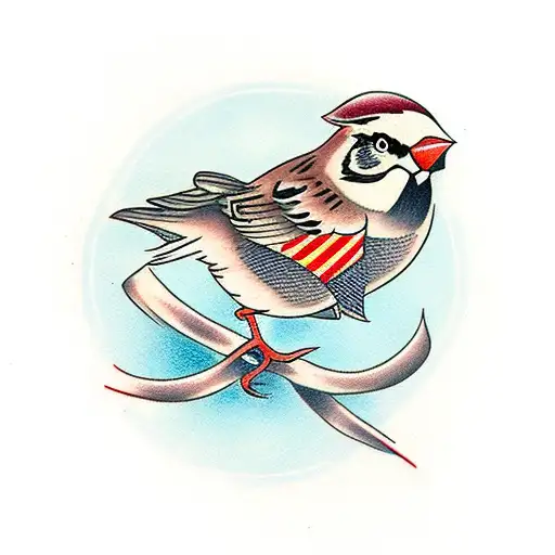 Sparrow tattoo design idea