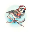 Sparrow tattoo design idea