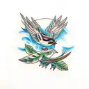 Sparrow tattoo design idea