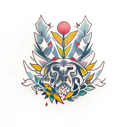 foggy forest tattoo design idea