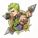 jojo bizarre adventure requiem arrow going tattoo design idea