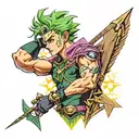 jojo bizarre adventure requiem arrow going tattoo design idea