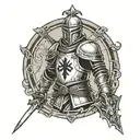 Templar Knight tattoo design idea