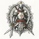 Templar Knight tattoo design idea
