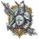 Templar knight tattoo design idea