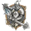 Templar knight tattoo design idea