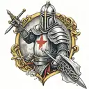 Templar knight tattoo design idea