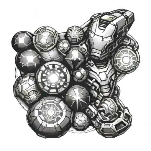 Iron Man Infinity Stones  tattoo design idea