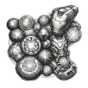 Iron Man Infinity Stones  tattoo design idea