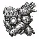Iron Man Infinity Stones  tattoo design idea