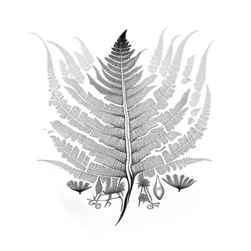Fern Tree tattoo design idea