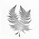 Fern Tree tattoo design idea