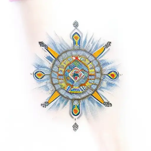 Ukrainian ornaments on the forearm tattoo design idea