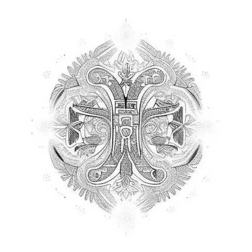 Ukrainian ornaments on the forearm tattoo design idea