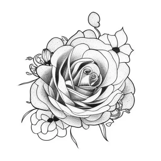 the Name linnnéa with linaea borealis Flower in the background tattoo design idea
