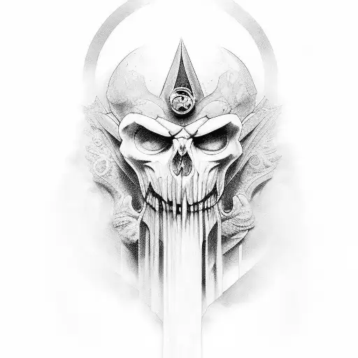 dios Ares con serbero tattoo design idea