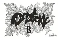 write the words addison remi griffiths with the date under 29/08/24 tattoo design idea