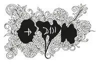 write the words addison remi griffiths with the date under 29/08/24 tattoo design idea