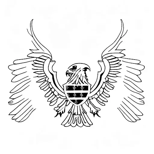 A family of eagles, representing protection and unity for your 10 grandchildren tattoo design idea