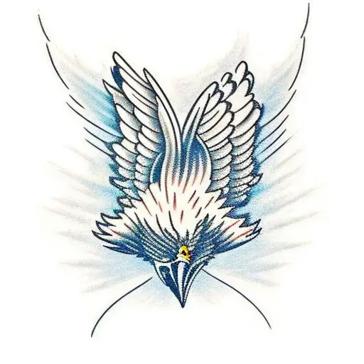 A family of eagles, representing protection and unity for your 10 grandchildren tattoo design idea