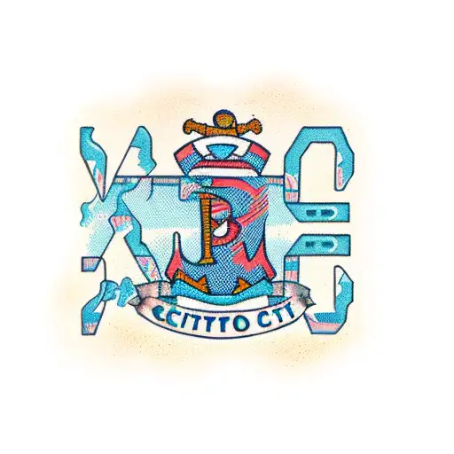 coordinate of city Split Croatia around letter P tattoo design idea