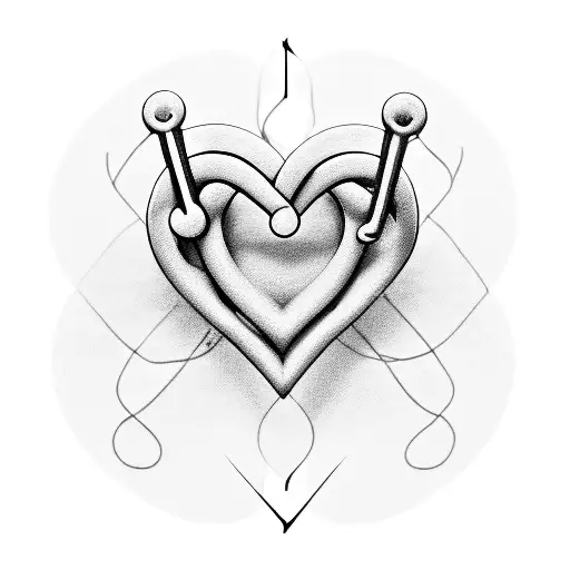 A simple yet powerful symbol of a heart made up of musical notes, representing the client's love for music and self-expression tattoo design idea