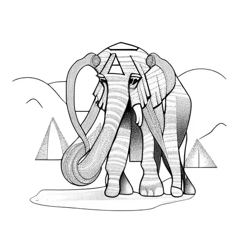 mammoth tattoo design idea
